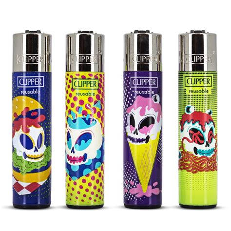 Briquet Clipper Food Skull X 48 49 00