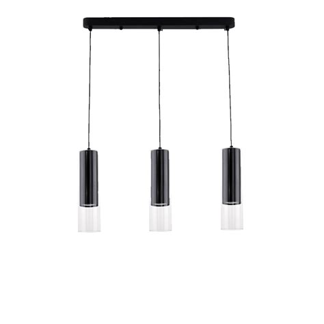 Monacor 3 lampa wisząca 3xGU10 czarna LP 232 3L BK Light Prestige