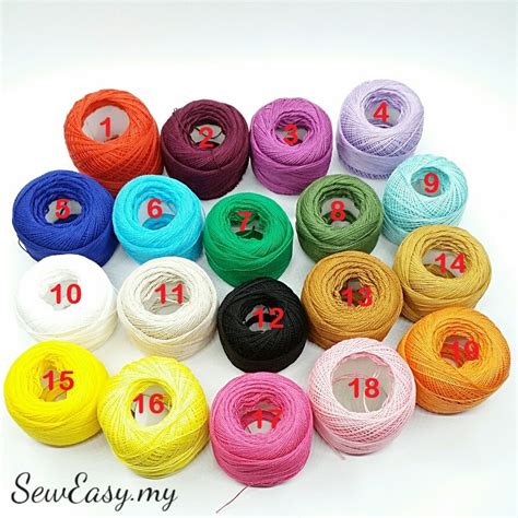 G Benang Cotton Sulam Tangan Embroidery Cotton Thread Shopee Malaysia