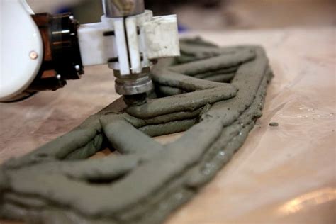 A 3d Printed Bridge Is Being Built Using Reinforced Concrete Printed