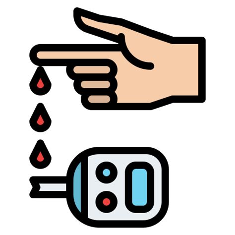 Diabetes Test Iconixar Lineal Color Icon