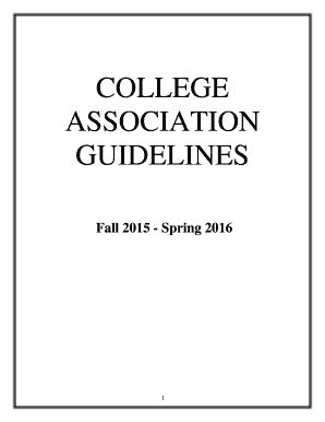 Fillable Online Hunter Cuny College Association Guidelines Hunter