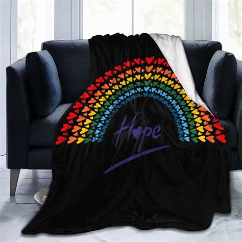 LGBTQ Pride Mouth Rainbow Gay Throw Blanket Soft Cozy Warm Durable