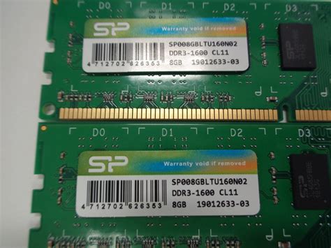 Yahooオークション Sp 8gb Ddr3 1600pc3 12800 Cl11 【8gb X2 計1