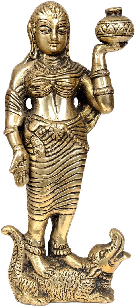 River Goddess Ganga (Rare Statue) | Exotic India Art