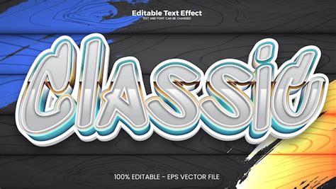 Premium Vector Classic Editable Text Effect In Graffiti Trend Style