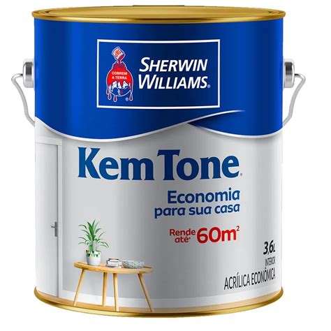 Tinta Acrílica Fosca Kem Tone Sherwin Williams 3 6L Atacadão das