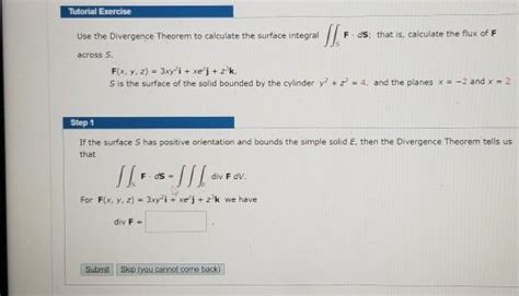 Solved Verify That The Divergence Theorem Is True For The