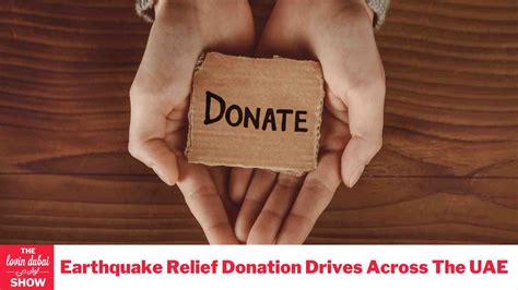 Earthquake Relief Donation Drives Across The UAE - Lovin Dubai