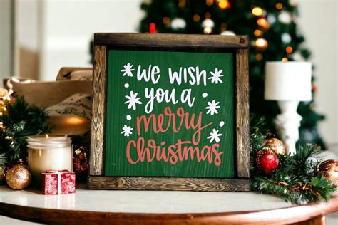 We Wish You A Merry Christmas Wood Sign Decor Rustic Farmhouse - Etsy