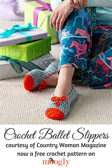 Crochet Ballet Slippers | AllFreeCrochet.com