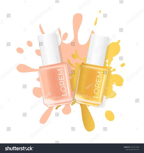 Vektor Stok Nail Polish Splash On White Background Tanpa Royalti