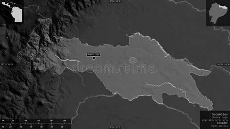 Sucumbios Ecuador Composition Grayscale Stock Illustration