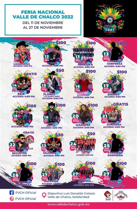 Feria Valle De Chalco 2022 Horario Y Costo De Los Boletos Para Ver A