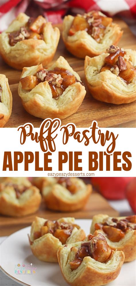 Easy Quick And Fun Apple Pie Bites In Puff Pastry Eazy Peazy Desserts