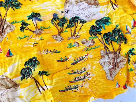 Vintage Hawaiian Fabric Hoffman California Vintage Hawaii Fabric