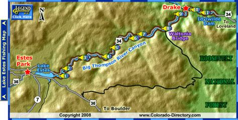 Big Thompson River Fishing Map | Colorado Vacation Directory | Fishing ...