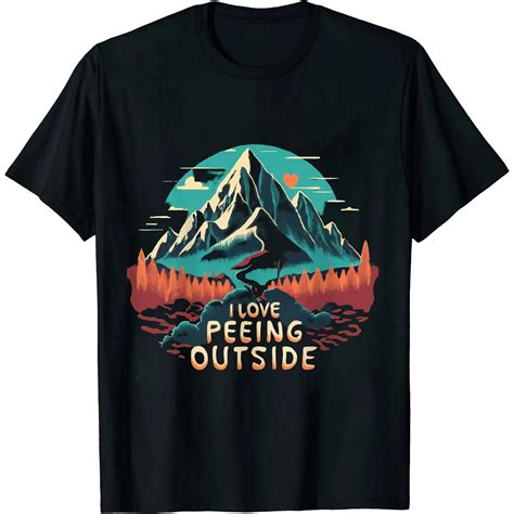 Onetech Funny Camping Shirt Hiking Outdoors I Love Peeing Outside T