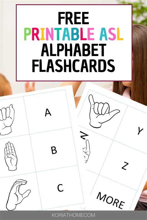 Freebie Friday Free Printable Asl Alphabet Flashcards Pack Artofit