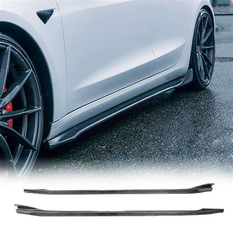 Buy Car Side Skirts For Tesla Model 3 Sedan 4 Door 2017 2021 Car