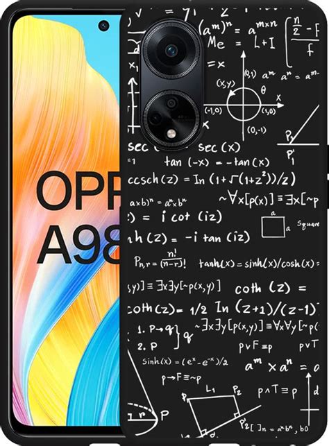 Cazy Hoesje Zwart Geschikt Voor Oppo A G Wiskunde Wit Bol