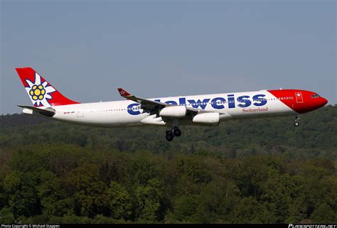 HB JMF Edelweiss Air Airbus A340 313 Photo By Michael Stappen ID