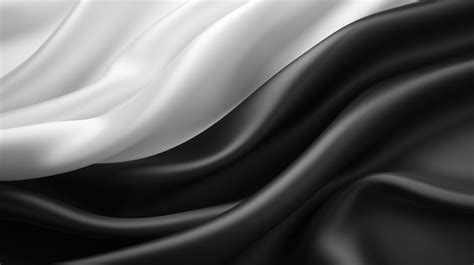 Lavish Satin An Abstract Background Of Luxurious Black And White Silk