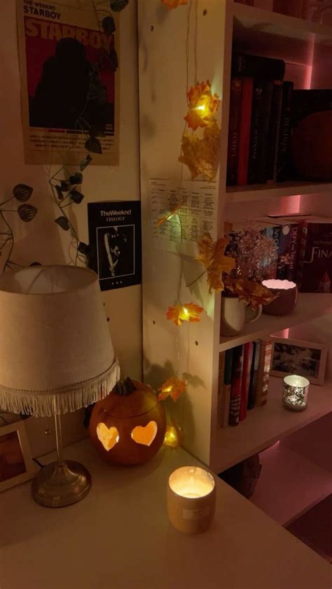 aesthetic fall halloween pic | Fall bedroom decor, Fall room decor, Autumn room