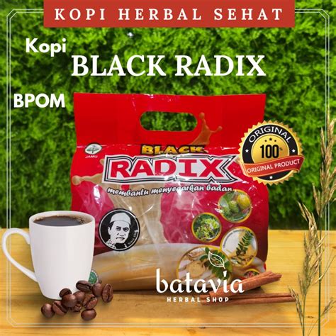 Jual Kopi Black Radix Pak Haji 20 Sachet 100 Original Shopee Indonesia