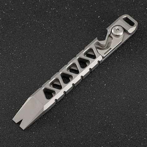 Titanium EDC Pry Bar Multi Tool Crowbar Bottle Opener Nail Puller