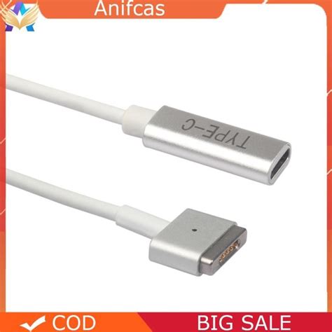 【cash On Delivery】90w Usb Type C Female To Magsafe 2 T Tip Adapter Cable For Macbook Air Pro