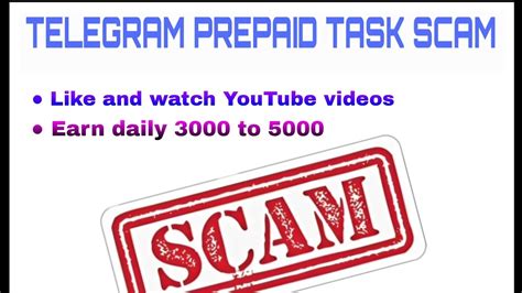 Telegram Prepaid Task Scam Awareness Youtube