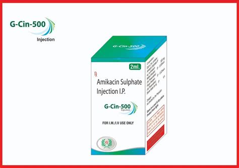 G CIN 500 Amikacin Sulphate Injection IP 500 Mg 2ml At Rs 90 Piece In