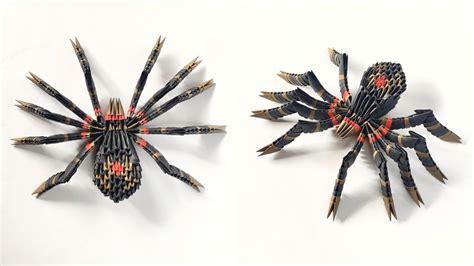 D Origami Spider How To Make A Modular Spider Youtube