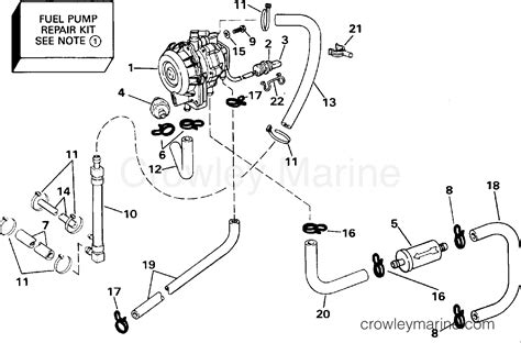 FUEL PUMP 90 100 115 MODELS 1993 Outboard 115 TJ115TLETS Crowley