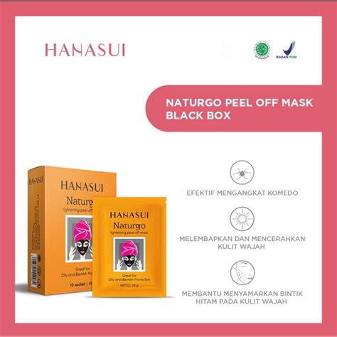 Jual Hanasui Naturgo Peel Off Mask Black Box Pcs Shopee Indonesia