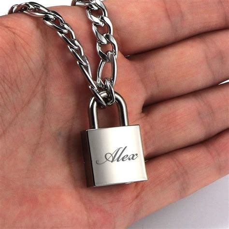 Padlock Necklace Etsy