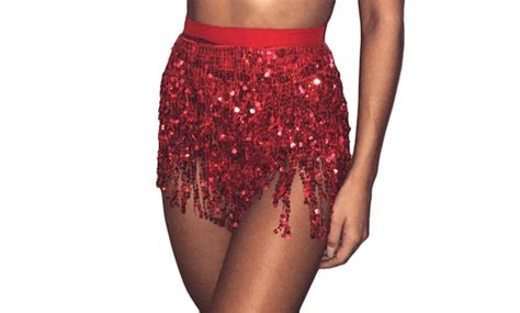 Sequin Tassel Sarong Skirt Groupon