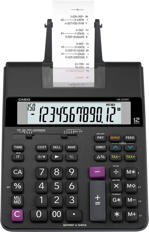 Casio HR 200RC Printing Calculator Users Guide