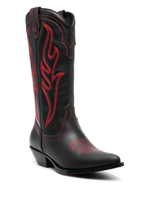 Sonora Santa Fe Leather Cowboy Boots Black Farfetch