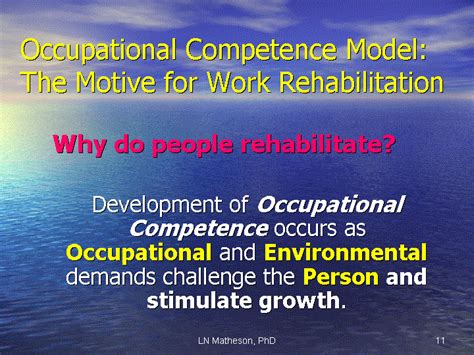 Occupational Competence Model The Motive For Work Rehabilitation