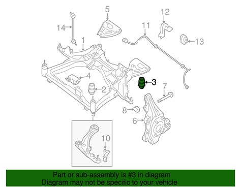 OEM Nissan Maxima Front Subframe Cross Member Rear Insulator Bushing