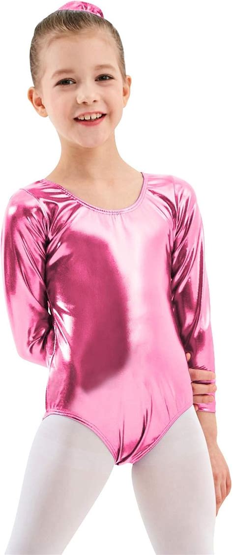 Girls Metallic Long Sleeve Gymnastics Bodysuit Australia Ubuy