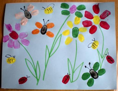 Thumbprint Art Flowers