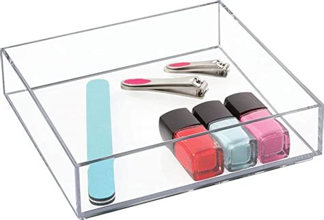 Amazon IDesign Clarity Plastic Drawer Organizer Storage Container