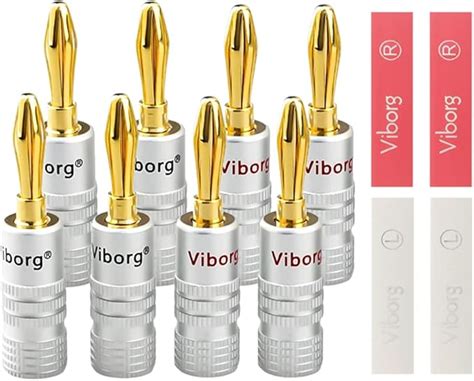 Amazon Pcs Viborg High End Banana Connectors K Gold Plated For