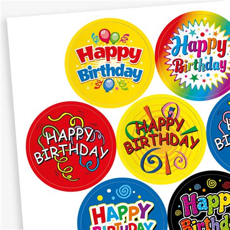 Scented Strawberry Stickers Happy Birthday X 45