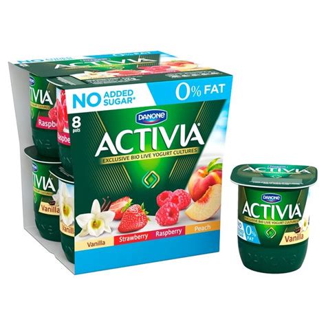 Activia Strawberry Raspberry Cherry And Blueberry No Added Sugar Fat Free Ocado