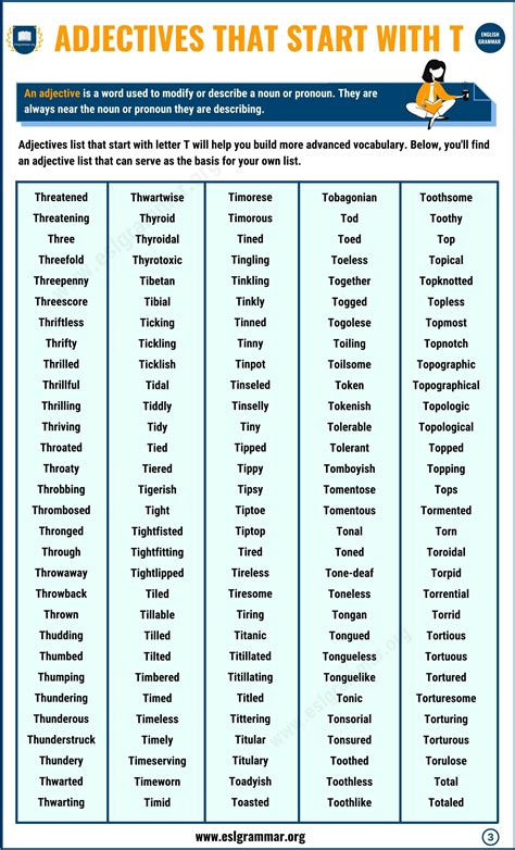 Adjectives That Start With T T Adjectives In English Esl Hot Sex Picture