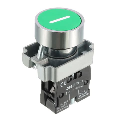 Uxcell 22mm Mounting Hole Green White Black Red Emergency Stop Push